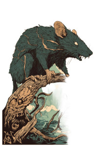 Rat Transformation Spell Vinyl Car Decal Sticker – Waterproof & UV-Resistant 8"