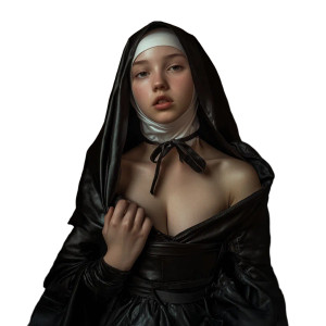 Young Nun Portrait Vinyl Car Decal Sticker – Waterproof & UV-Resistant 8" Young Nun Portrait Vinyl Car Decal Sticker – Waterproof & UV-Resistant 8"