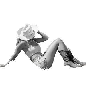 Sunbathing Cowgirl Vinyl Car Decal Sticker – Waterproof & UV-Resistant 8"