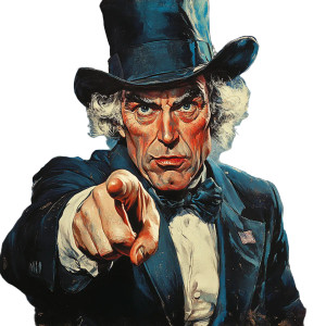 Uncle Sam Poster Vinyl Car Decal Sticker – Waterproof & UV-Resistant 8"