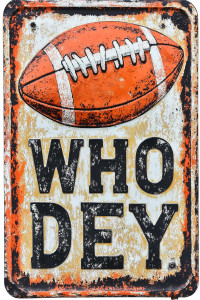 Who Dey Sign Vinyl Car Decal Sticker – Waterproof & UV-Resistant 8"