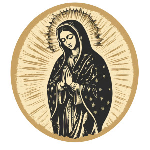 Lady Of Guadalupe Logo Vinyl Car Decal Sticker – Waterproof & UV-Resistant 8"