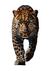 Leopard Walking Vinyl Car Decal Sticker – Waterproof & UV-Resistant 8"