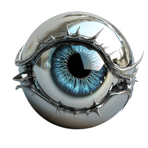 Chrome Eyeball Vinyl Car Decal Sticker – Waterproof & UV-Resistant 8"
