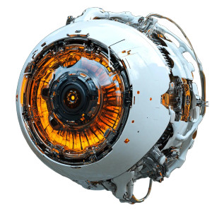 Robotic Eyeball Vinyl Car Decal Sticker – Waterproof & UV-Resistant 8"