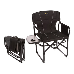 Faulkner Camping Chair | Director Chair | Quick Setup, Compact, Cup Holder, Side Table | Stain-Resistant Polyester | 300lb Capacity