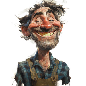 Laughing Hillbilly Vinyl Car Decal Sticker – Waterproof & UV-Resistant 8"