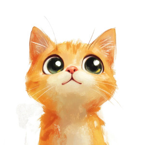 Cute Orange Cat V2 Vinyl Car Decal Sticker – Waterproof & UV-Resistant 8"