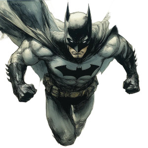 Batman Action Sketch Vinyl Car Decal Sticker – Waterproof & UV-Resistant 8"