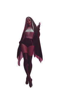 Latex Nun Costume Vinyl Car Decal Sticker – Waterproof & UV-Resistant 8" Latex Nun Costume Vinyl Car Decal Sticker – Waterproof & UV-Resistant 8"