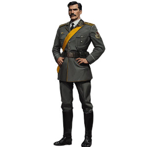 1940S Military Man Vinyl Car Decal Sticker – Waterproof & UV-Resistant 8"