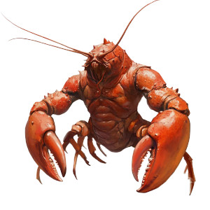 Muscular Lobster Vinyl Car Decal Sticker – Waterproof & UV-Resistant 8"