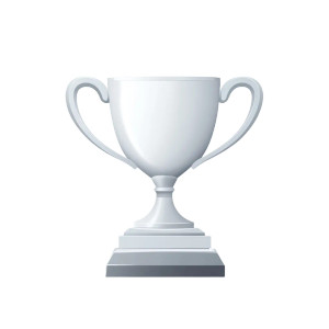 White Trophy Icon Vinyl Car Decal Sticker – Waterproof & UV-Resistant 8"