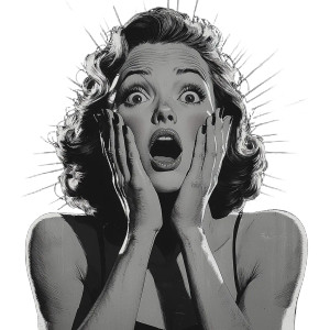 Surprised Vintage Woman Vinyl Car Decal Sticker – Waterproof & UV-Resistant 8" Surprised Vintage Woman Vinyl Car Decal Sticker – Waterproof & UV-Resistant 8"