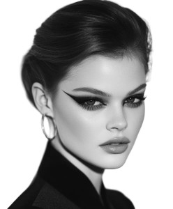 Avant-Garde Portrait Vinyl Car Decal Sticker – Waterproof & UV-Resistant 8"