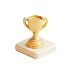 Golden Trophy Icon V3 Vinyl Car Decal Sticker – Waterproof & UV-Resistant 8"