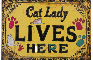 Vintage Cat Sign Vinyl Car Decal Sticker – Waterproof & UV-Resistant 8"
