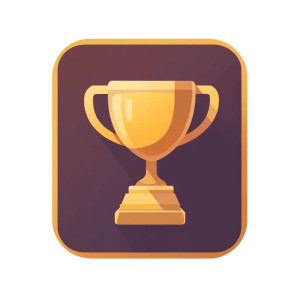 Championship Trophy Logo Vinyl Car Decal Sticker – Waterproof & UV-Resistant 8"