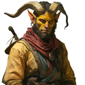 Desert Tiefling Mercenary Vinyl Car Decal Sticker – Waterproof & UV-Resistant 8"