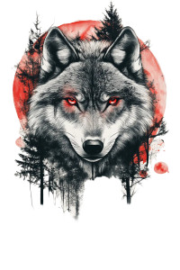 Grey Wolf Tattoo Vinyl Car Decal Sticker – Waterproof & UV-Resistant 8"