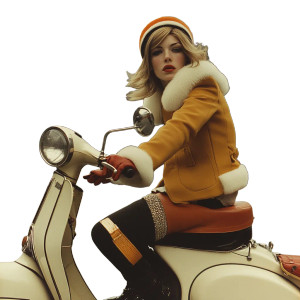 Mod On Scooter Vinyl Car Decal Sticker – Waterproof & UV-Resistant 8"