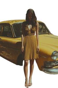 Summer Dress Vinyl Car Decal Sticker – Waterproof & UV-Resistant 8" Summer Dress Vinyl Car Decal Sticker – Waterproof & UV-Resistant 8"