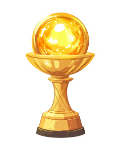 Golden Circle Trophy Vinyl Car Decal Sticker – Waterproof & UV-Resistant 8"