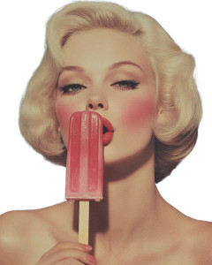 Vintage Popsicle Bite Vinyl Car Decal Sticker – Waterproof & UV-Resistant 8"