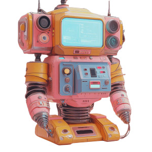 Retro Future Robot Vinyl Car Decal Sticker – Waterproof & UV-Resistant 8" Retro Future Robot Vinyl Car Decal Sticker – Waterproof & UV-Resistant 8"