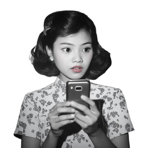 Surprised Vietnamese Lady Vinyl Car Decal Sticker – Waterproof & UV-Resistant 8"