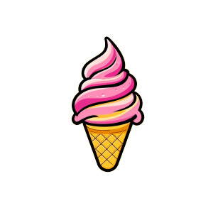 Ice Cream Logo Vinyl Car Decal Sticker – Waterproof & UV-Resistant 8" Ice Cream Logo Vinyl Car Decal Sticker – Waterproof & UV-Resistant 8"