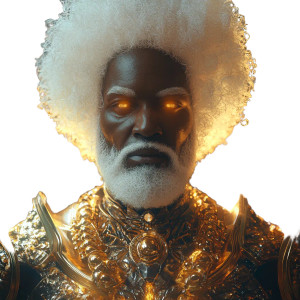 Futuristic Elder Avatar Vinyl Car Decal Sticker – Waterproof & UV-Resistant 8"