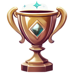 Champion Cup Icon Vinyl Car Decal Sticker – Waterproof & UV-Resistant 8"