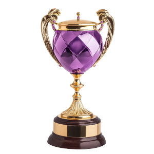 Elegant Violet Trophy Vinyl Car Decal Sticker – Waterproof & UV-Resistant 8"