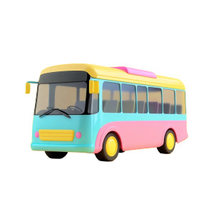 Pixar-Style Bus Vinyl Car Decal Sticker – Waterproof & UV-Resistant 8"