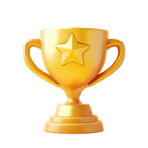 Golden Trophy Cup Vinyl Car Decal Sticker – Waterproof & UV-Resistant 8"