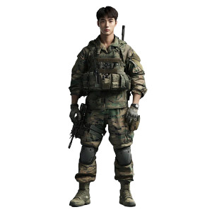 Korean Soldier Vinyl Car Decal Sticker – Waterproof & UV-Resistant 8" Korean Soldier Vinyl Car Decal Sticker – Waterproof & UV-Resistant 8"