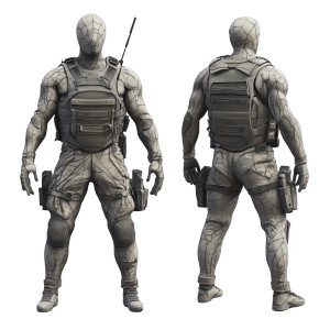 Spider-Inspired Tactical Vest Vinyl Car Decal Sticker – Waterproof & UV-Resistant 8"