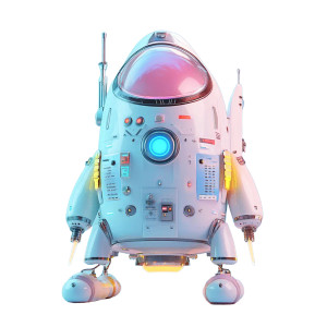 Spaceship Design Vinyl Car Decal Sticker – Waterproof & UV-Resistant 8"