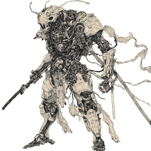 Cyber Oni Demon Vinyl Car Decal Sticker – Waterproof & UV-Resistant 8"