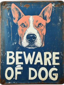 Beware Of Dog Sign Vinyl Car Decal Sticker – Waterproof & UV-Resistant 8"