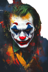 Abstract Joker Vinyl Car Decal Sticker – Waterproof & UV-Resistant 8"