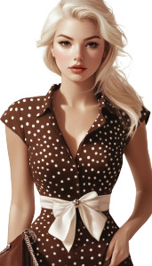 Blonde In Polka Dots Vinyl Car Decal Sticker – Waterproof & UV-Resistant 8"