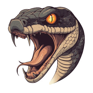 Snake Head Tattoo Vinyl Car Decal Sticker – Waterproof & UV-Resistant 8"