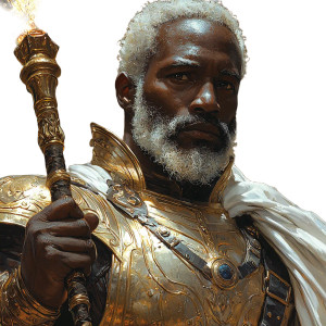 Ebony Wizard Warrior Vinyl Car Decal Sticker – Waterproof & UV-Resistant 8"