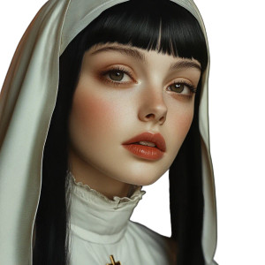 Balenciaga Nun Vinyl Car Decal Sticker – Waterproof & UV-Resistant 8"