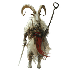 Goat Warrior Vinyl Car Decal Sticker – Waterproof & UV-Resistant 8"