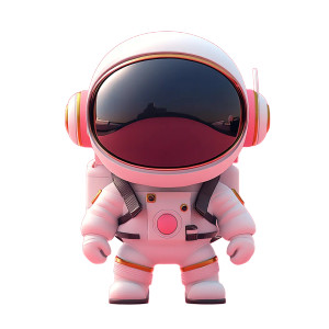 Retro Astronaut Character Vinyl Car Decal Sticker – Waterproof & UV-Resistant 8"