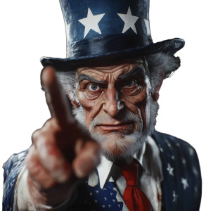 Uncle Sam V5 Vinyl Car Decal Sticker – Waterproof & UV-Resistant 8"