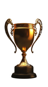 Golden Trophy V8 Vinyl Car Decal Sticker – Waterproof & UV-Resistant 8"